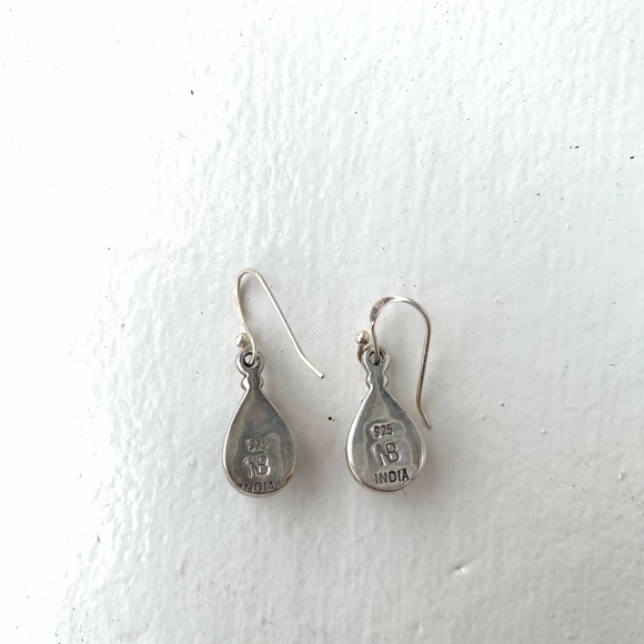 Sterling silver moonstone earrings - Picture 4 of 5